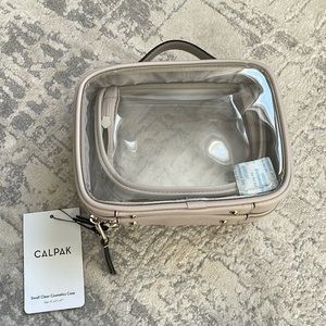 NWT Calpak Small Clear Cosmetics Case